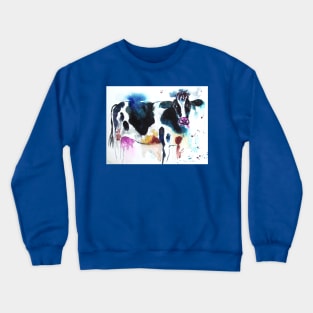 Beautiful Black and White Cow Crewneck Sweatshirt